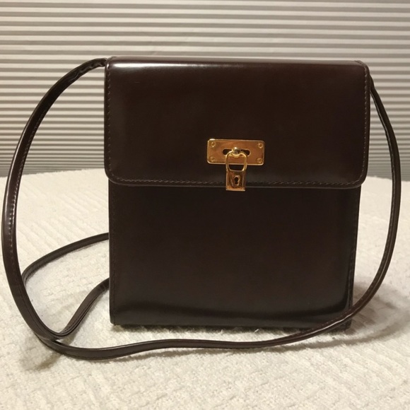 Handbags - Brown square Shoulder bag for women w/faux lock